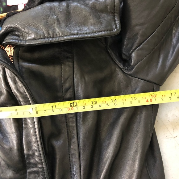 Ted Baker Womens Amilia Shearling Collar Leather Jacket Size 1 US XS - Picture 5 of 7